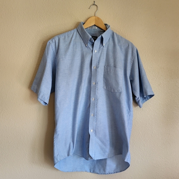 Manhattan Shirtmakers Shirts Vintage 6s 70s Mens Denim Chambray